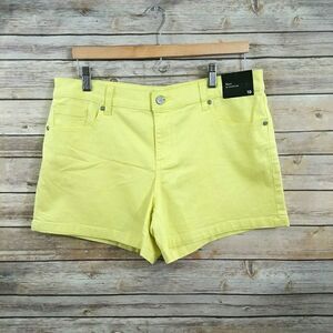 New York & Co. Denim Yellow Shorts Size 10 New